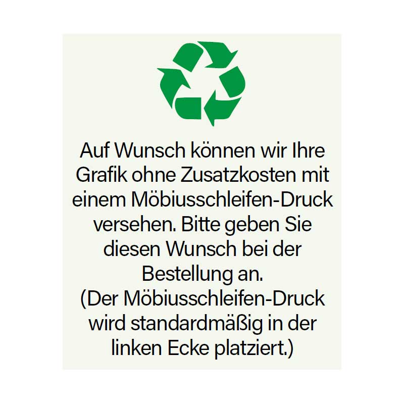 Möbiusschleife - Recycling-Symbol für die drei Schritte im Recyclingprozess