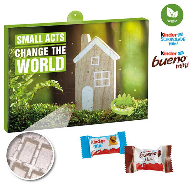 Premium Präsent-Adventskalender Eco - Kinder Schokolade Mini & Kinder bueno Mini Mix von Ferrero