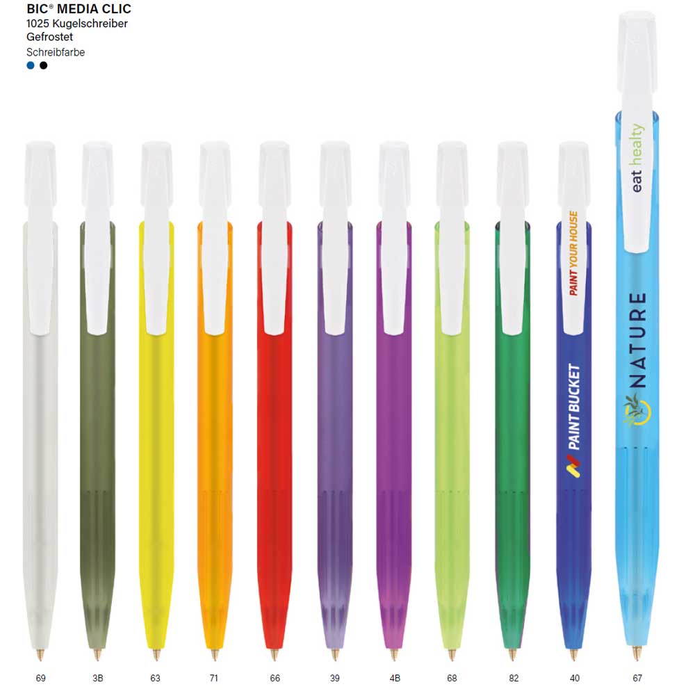 BIC® Media Clic Kugelschreiber Gefrostet - Farben