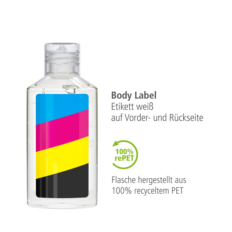 Duschgel Rosmarin-Ingwer, 50 ml, Body Label (R-PET)