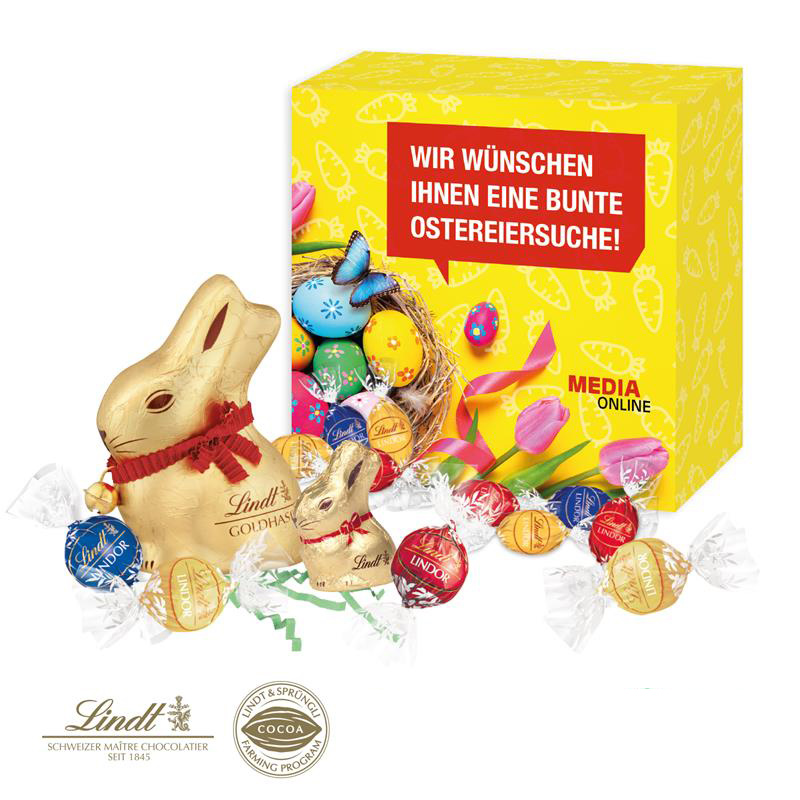 Premium-Präsent Glücksmomente mit Lindt Schokolade