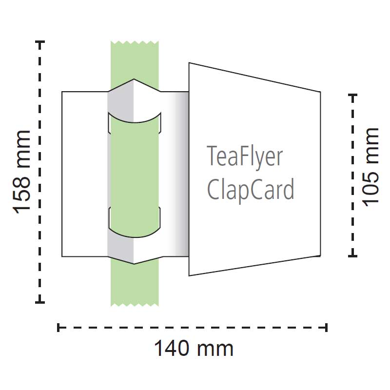 TeaFlyer ClapCard inkl. 1 Bio TeaStick Individual