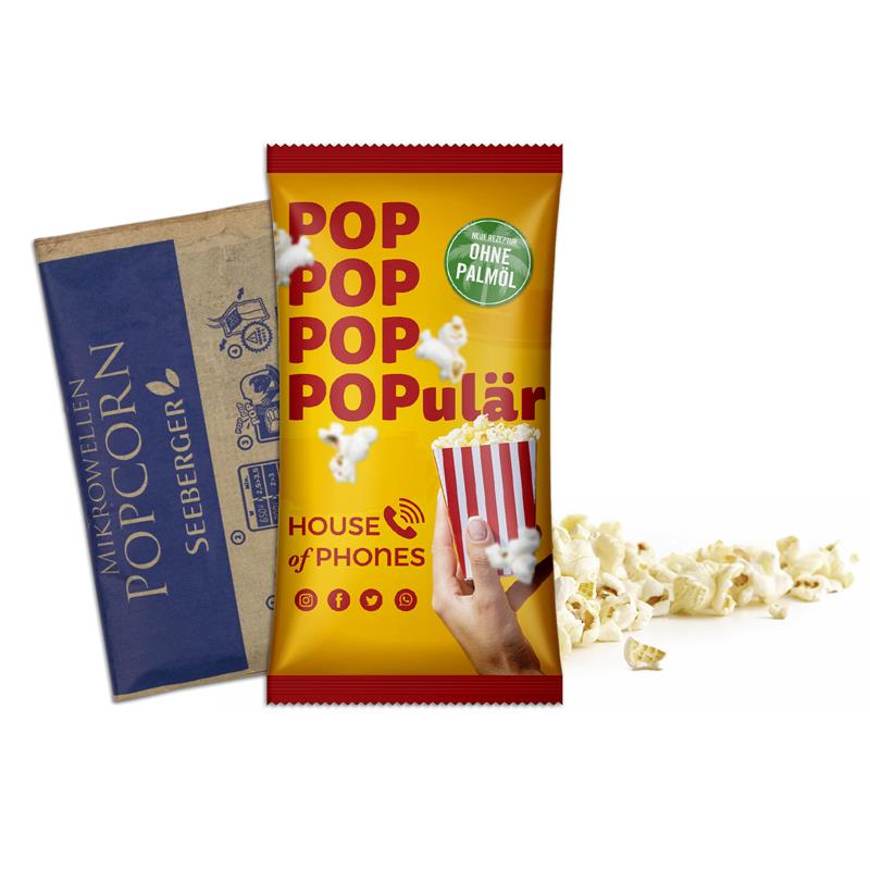 Mikrowellen-Popcorn 90g, Werbetütchen