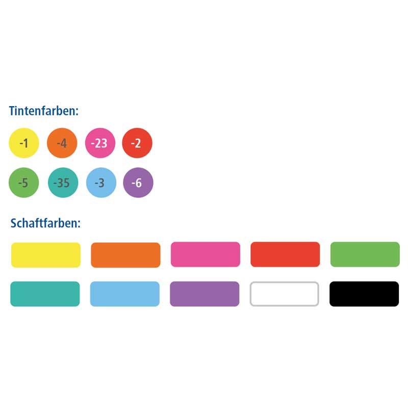 STAEDTLER Textsurfer classic - Tintenfarbe und Schaftfarbe