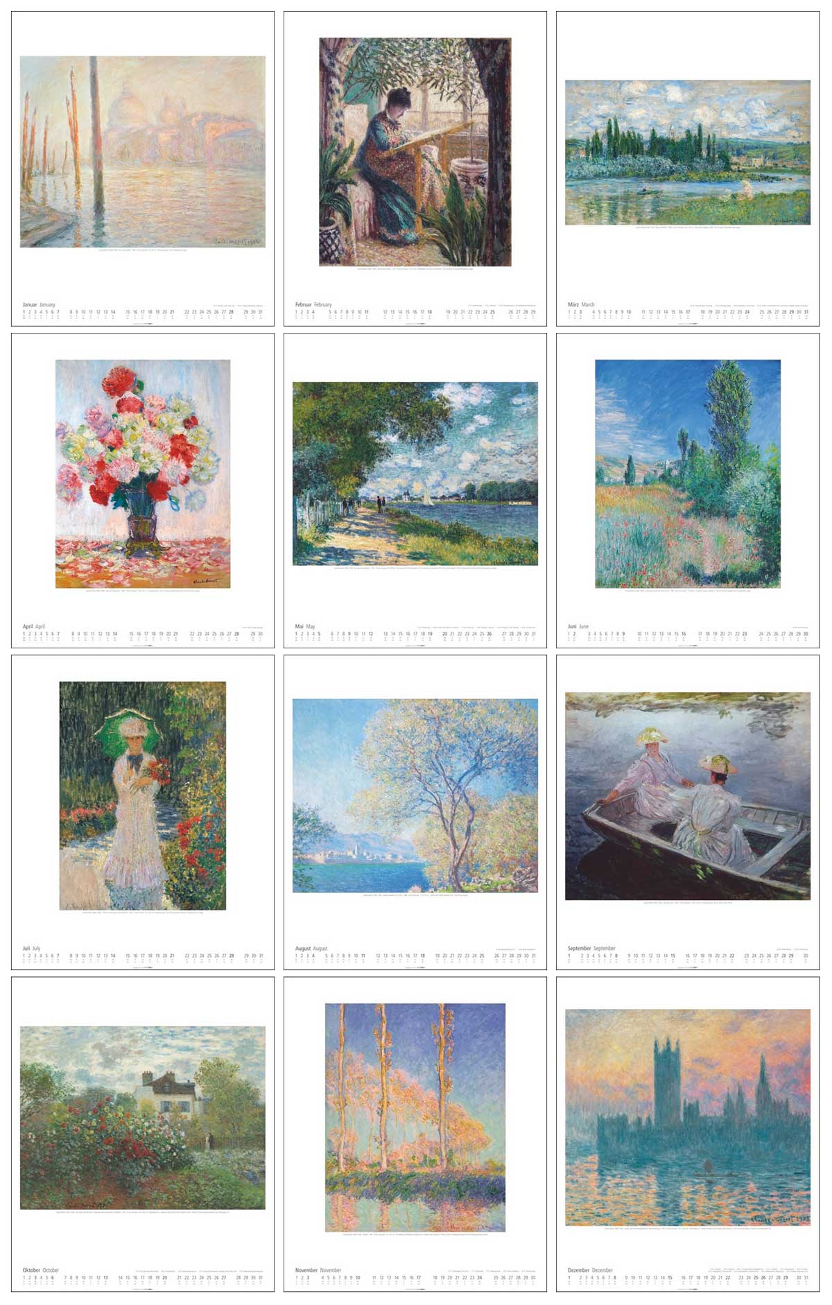 Claude Monet Einzelblätter
