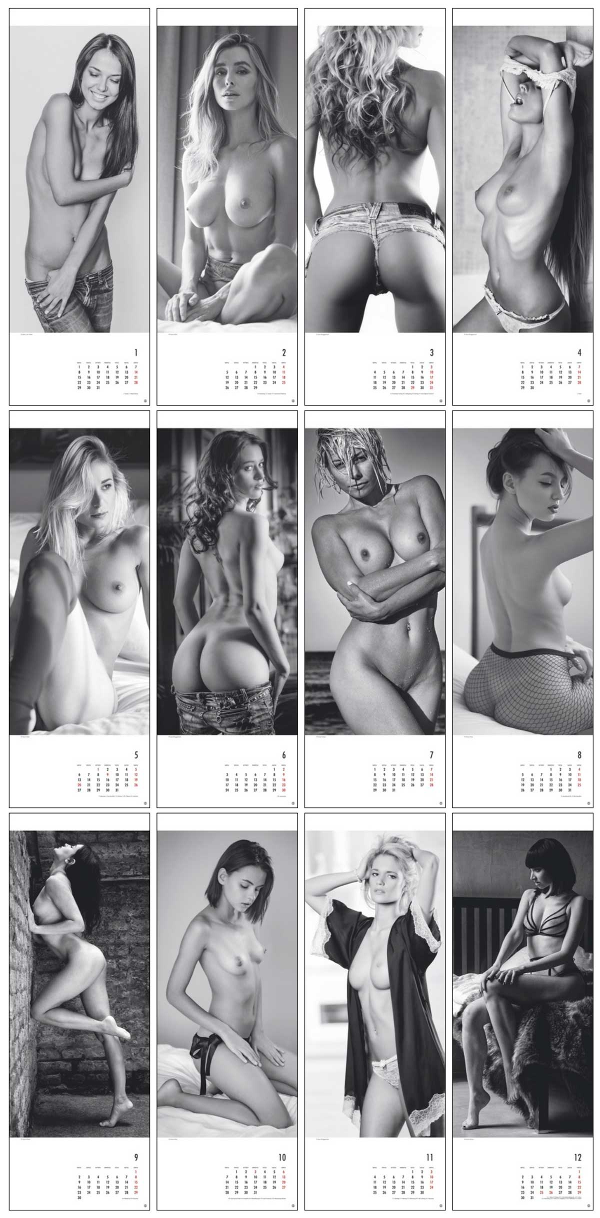 Erotik-Kalender Women Vertical Einzelblätter